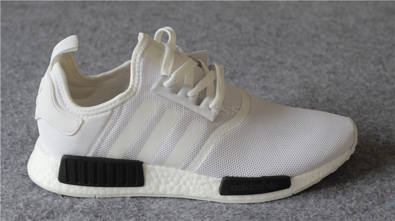 Real Boost Adidas NMD R1 Primeknit White Black